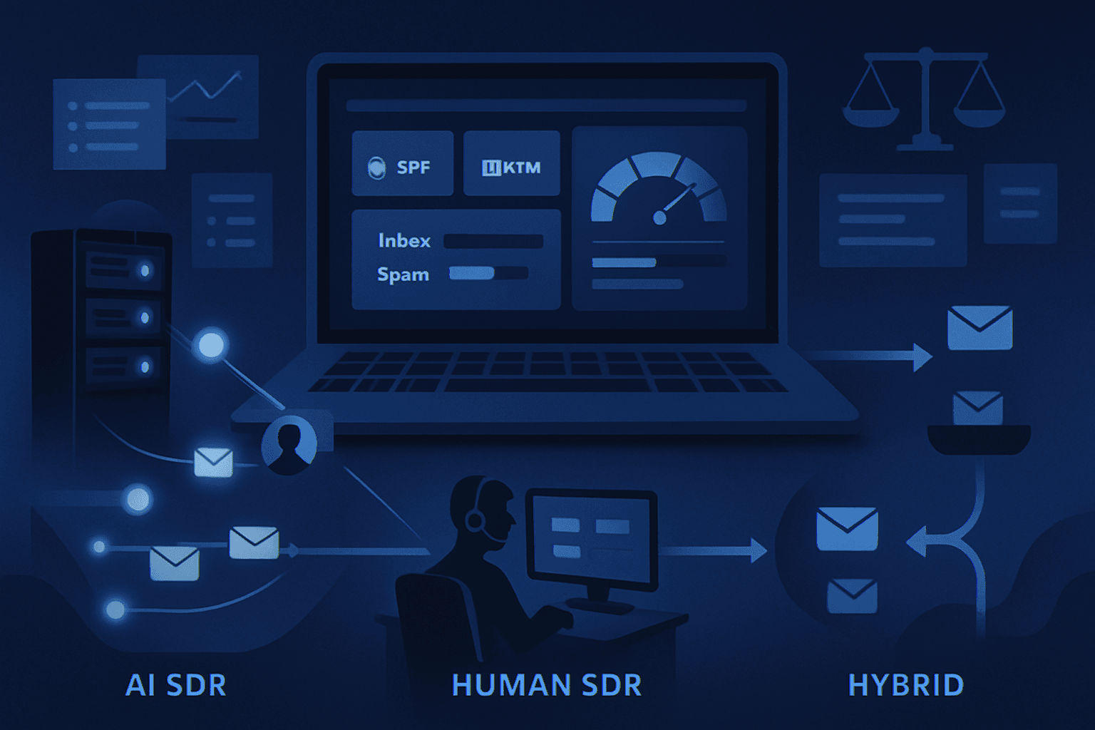 AI SDR vs Human SDR vs Hybrid: The 2026 Outbound Decision Matrix (Deliverability First) - Chronic Digital Blog