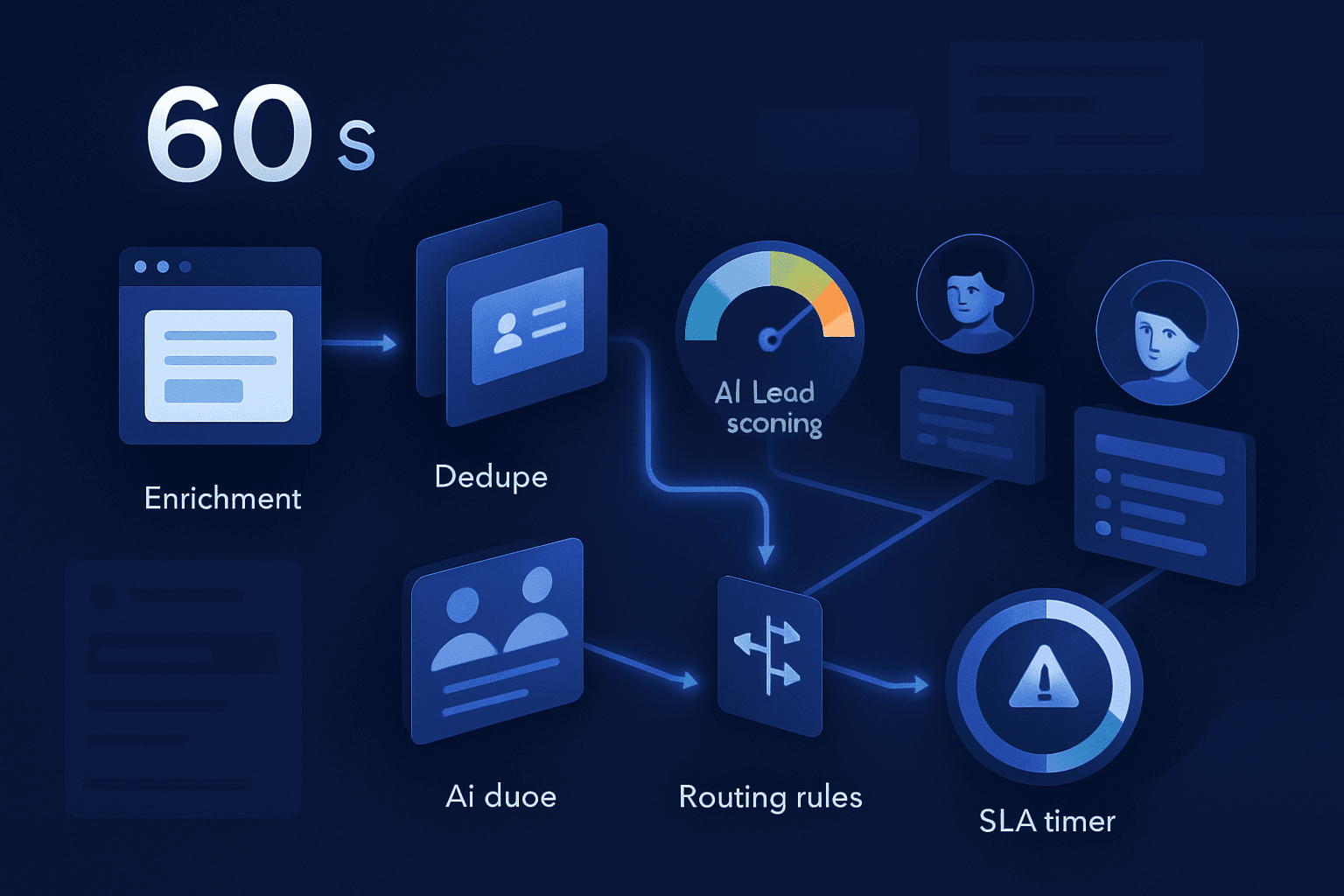 Speed-to-Lead in 60 Seconds: The Inbound Routing Playbook Using Form Enrichment + AI Lead Scoring (with SLAs)